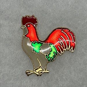 Rooster Enamel Pin